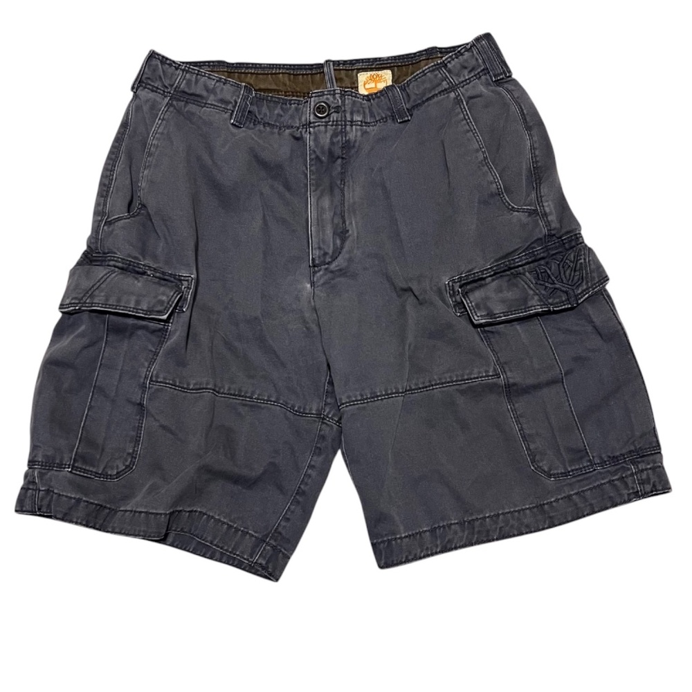 TIMBERLAND Cargo Shorts 32 Brown 100% Cotton Zip Fly EUC